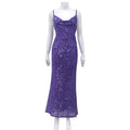 Light Luxury Sequined Evening Dress Sexy Low Cut Backless Slip Dress Slim Fit Elegant Fishtail Dress Women