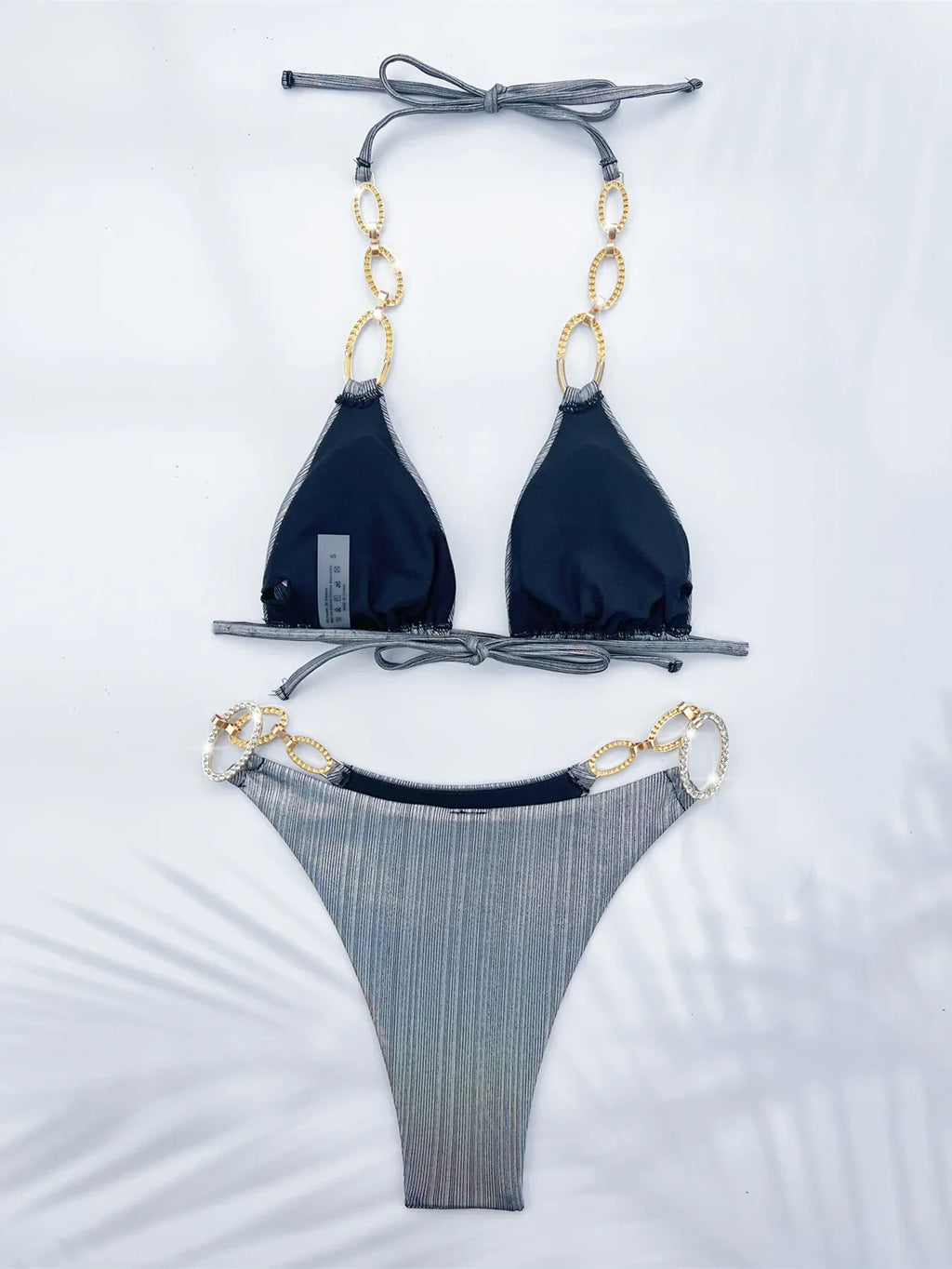 Luxury Rhinestone Bikini 2026 Women Sexy Silver Hollow Push Up Micro Swimsuit Beach Bathing Suit Diamond Thong Swimwear Biquini